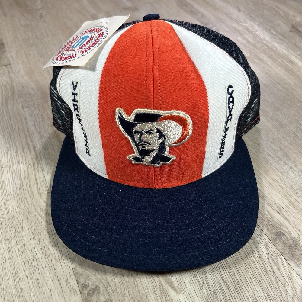 VTG Virginia Calaviers Snapback Hat NWT College AJD White Blue Trucker Cap USA